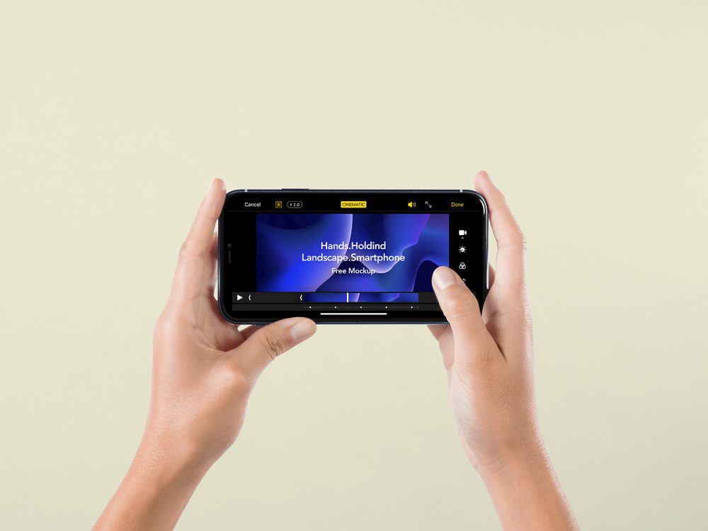 Landscape Psd Smartphone Mockup