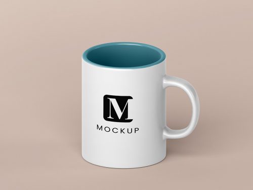 Minimal Coffee Mug Arrangement with Copy Space Free Mockup