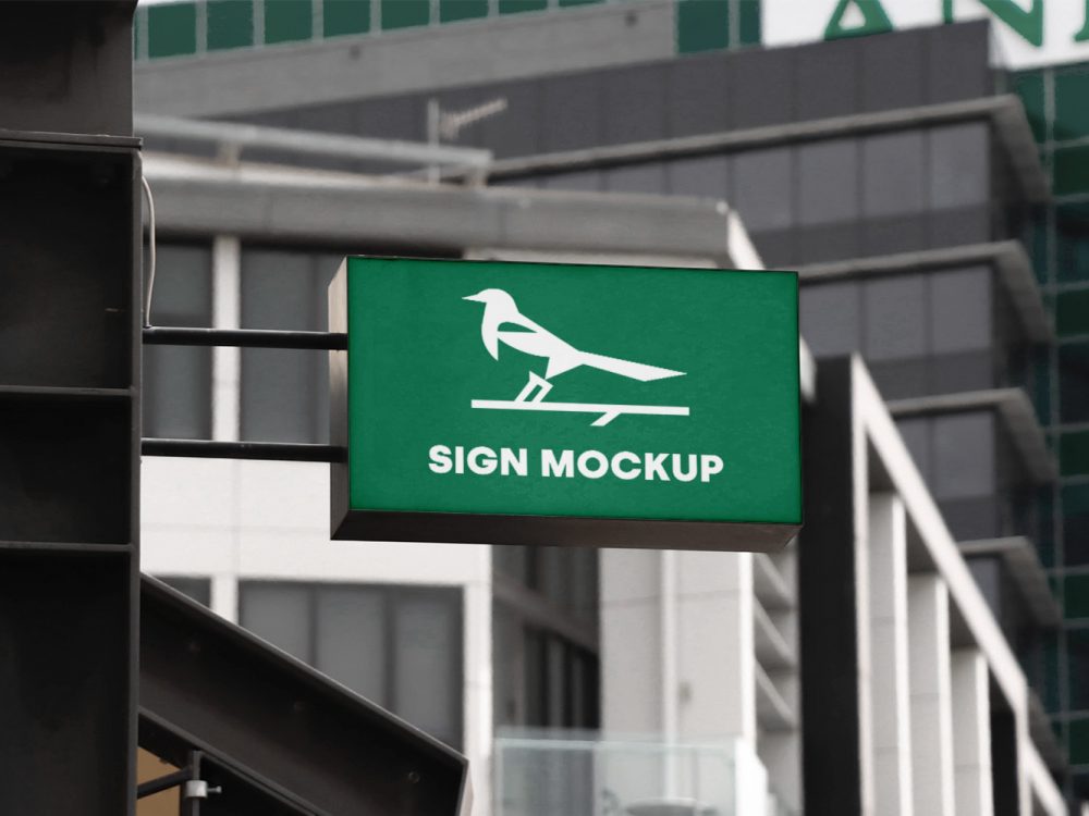 Store Sign PSD Mockup