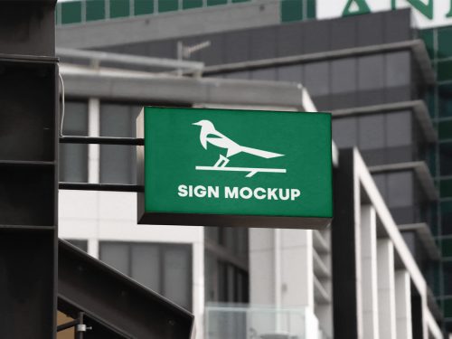 Store Sign PSD Mockup