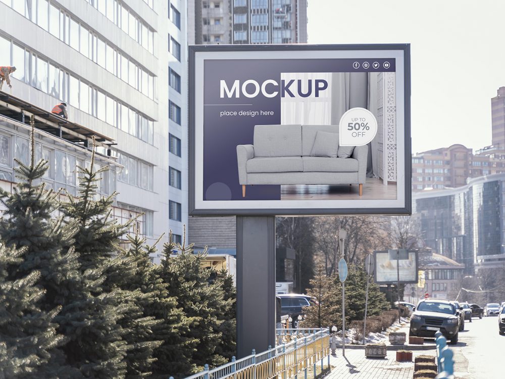 Street Billboard Mockup