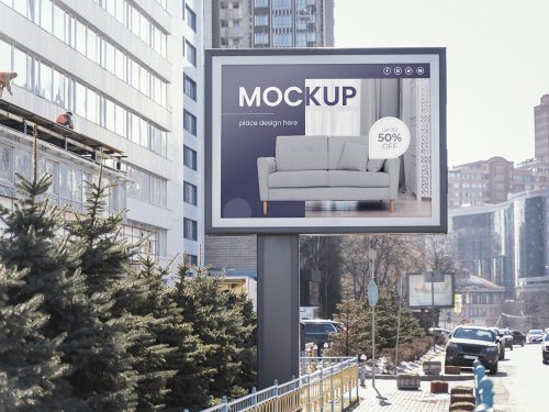 Street Billboard Mockup