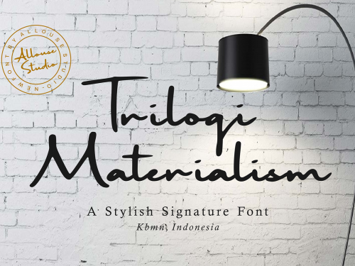 Trilogi Materialism Free Font