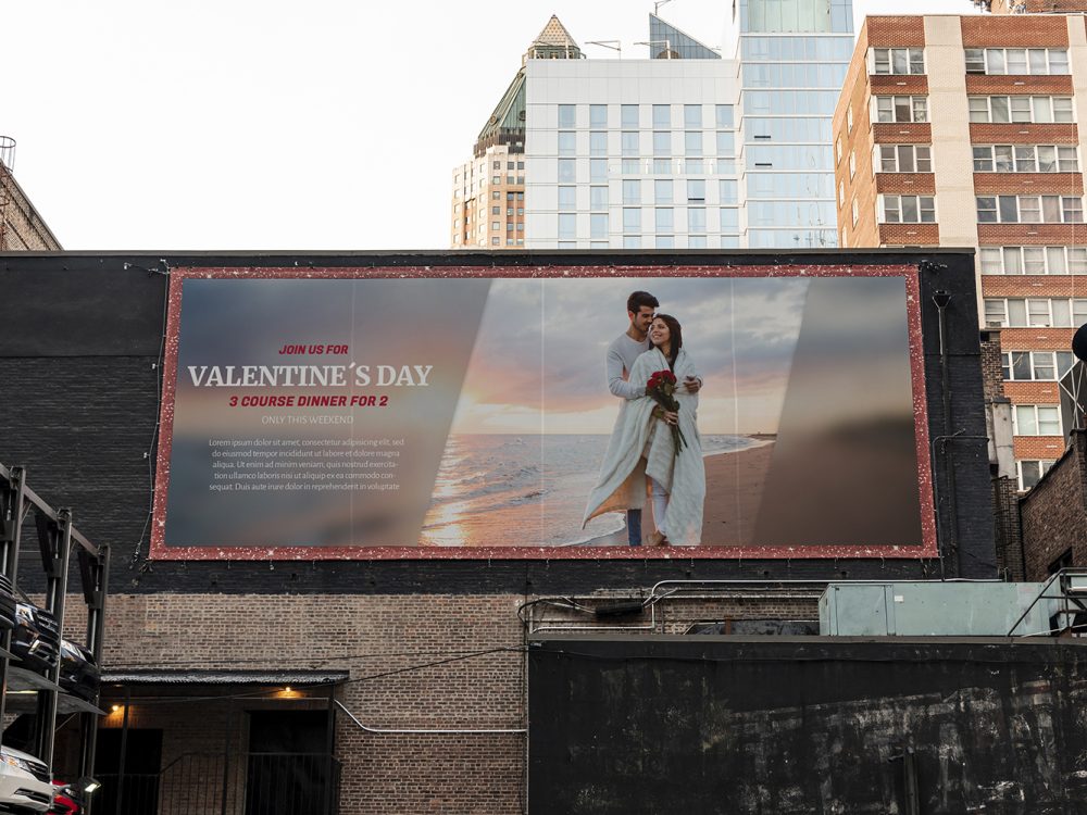 Valentine’s Day Billboard Free Mockup