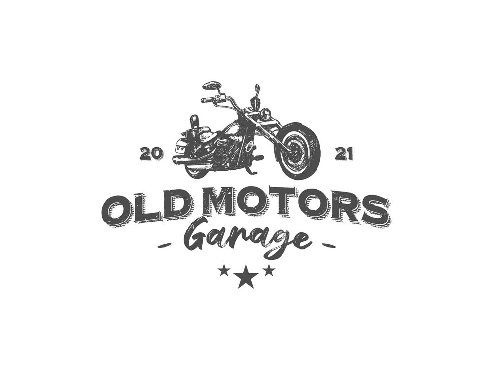 Vintage Motorcyle Emblem Free Vector Illustration
