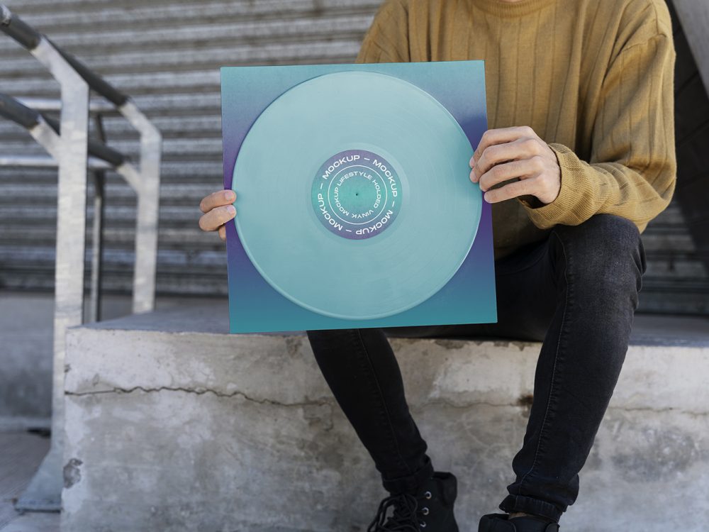 Vinyl Record Free Mockup
