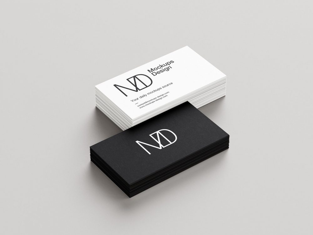 Clean Business Cards Mockup