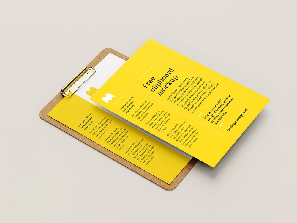 Clipboard Free Mockup