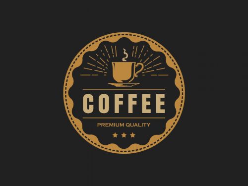 Coffee Shop Logo Free Vector Illustration