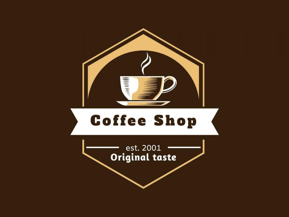 Coffee Shop Logo Free Vector Illustration
