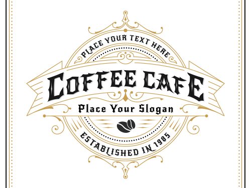 Coffee Shop Logo Free Vector Illustration
