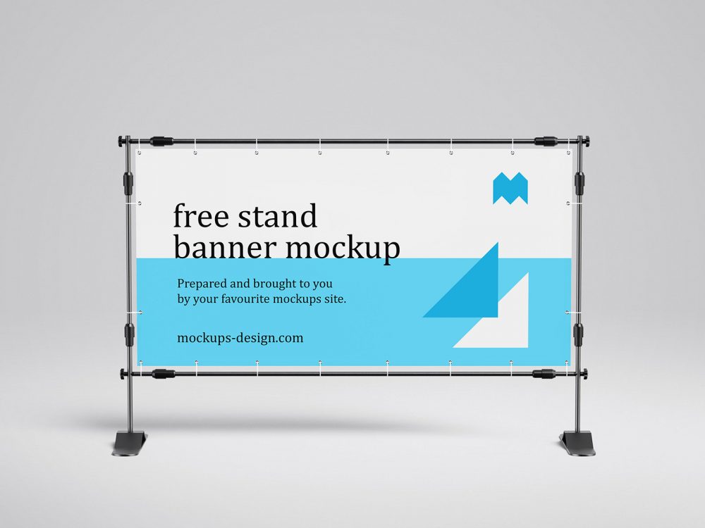 Free Banner Stand Mockup