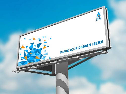 Free City Outdoor Advertisement Billboard Mockup