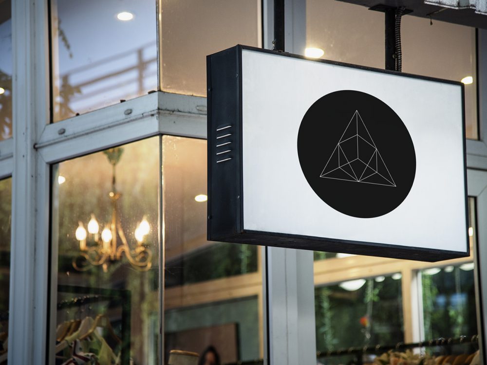 Free Shop Sign Mockup PSD