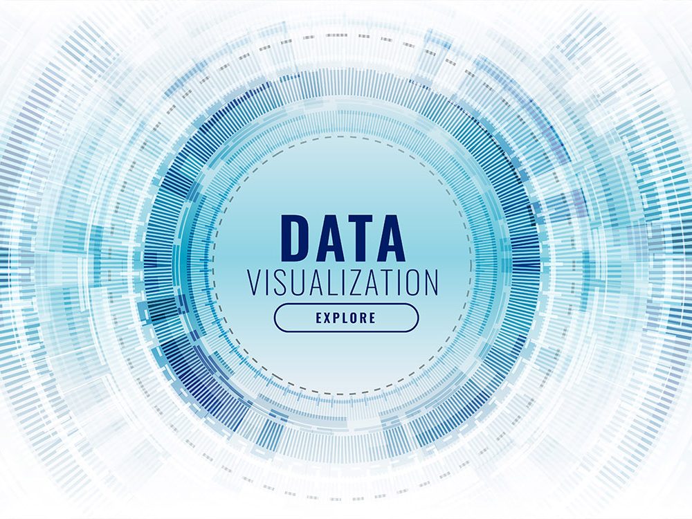 Futuristic Data Visualization Technology Background