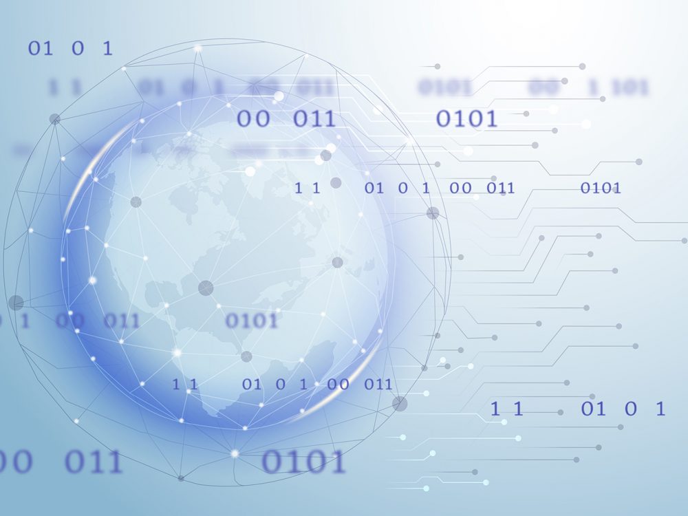 Futuristic Global Network Technology Background