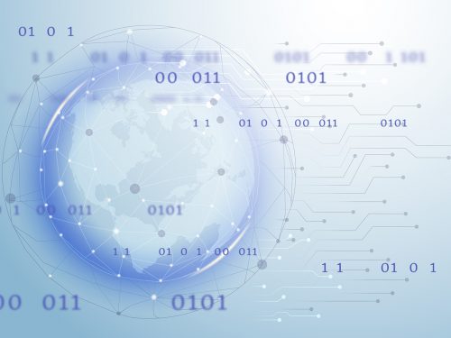 Futuristic Global Network Technology Background