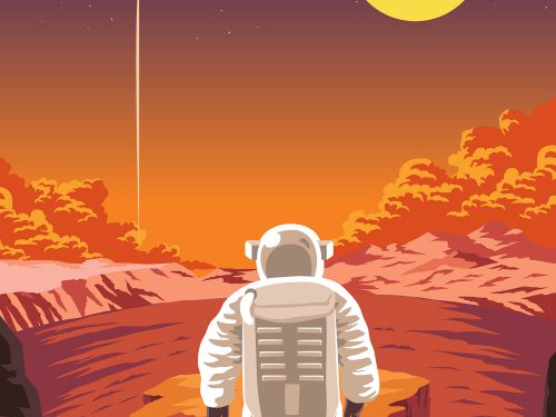 Mars Exploration Free Vector Illustration