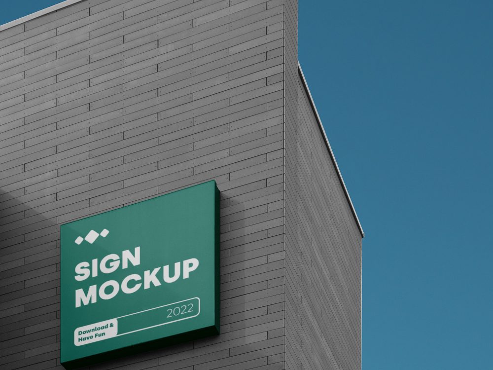 Sign on the Building Mockup