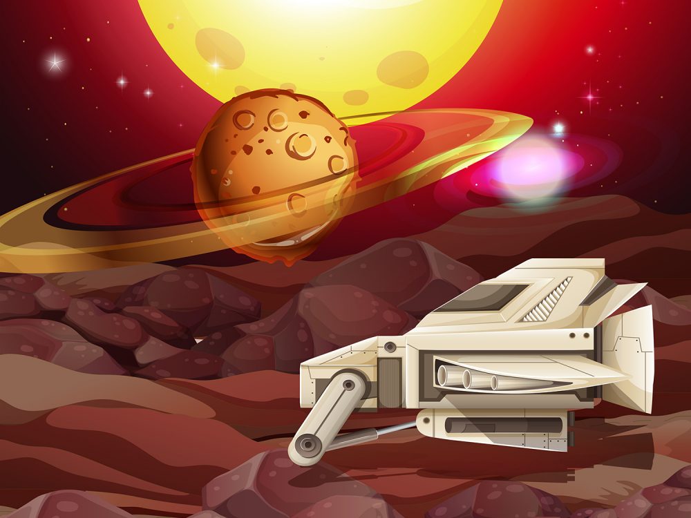 Space Ship Free Vector Illustration