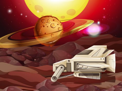 Space Ship Free Vector Illustration