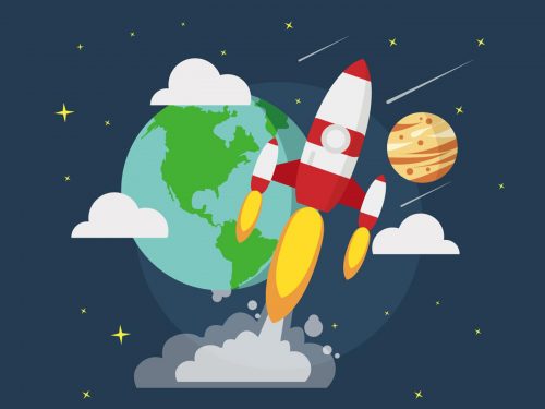 Space Ship Free Vector Illustration