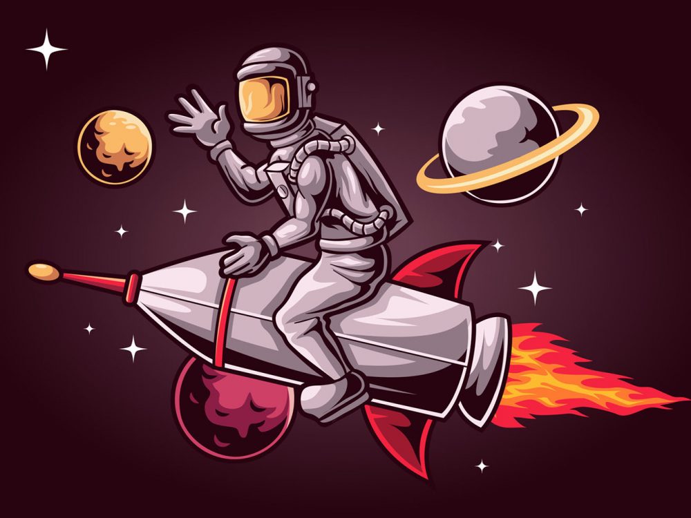 Space Tour Vector Illustration