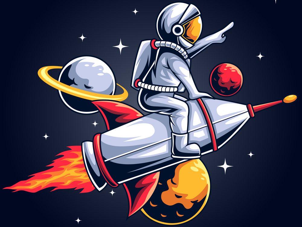 Space Tour Vector Illustration