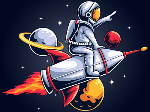 Space Tour Vector Illustration