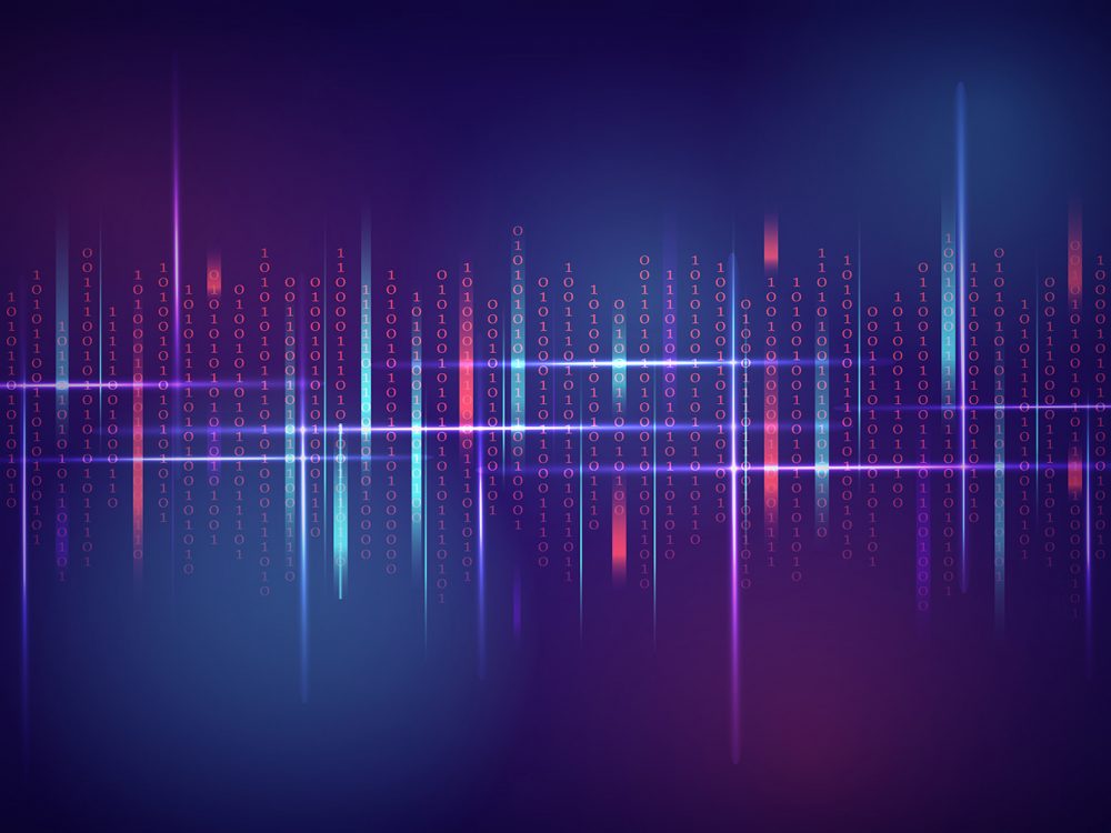 Stream of Binary Code Background