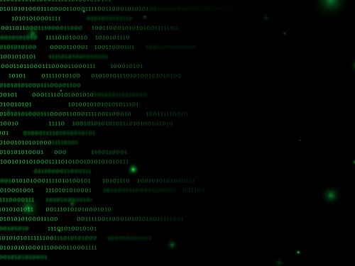 Stream of Binary Code Background