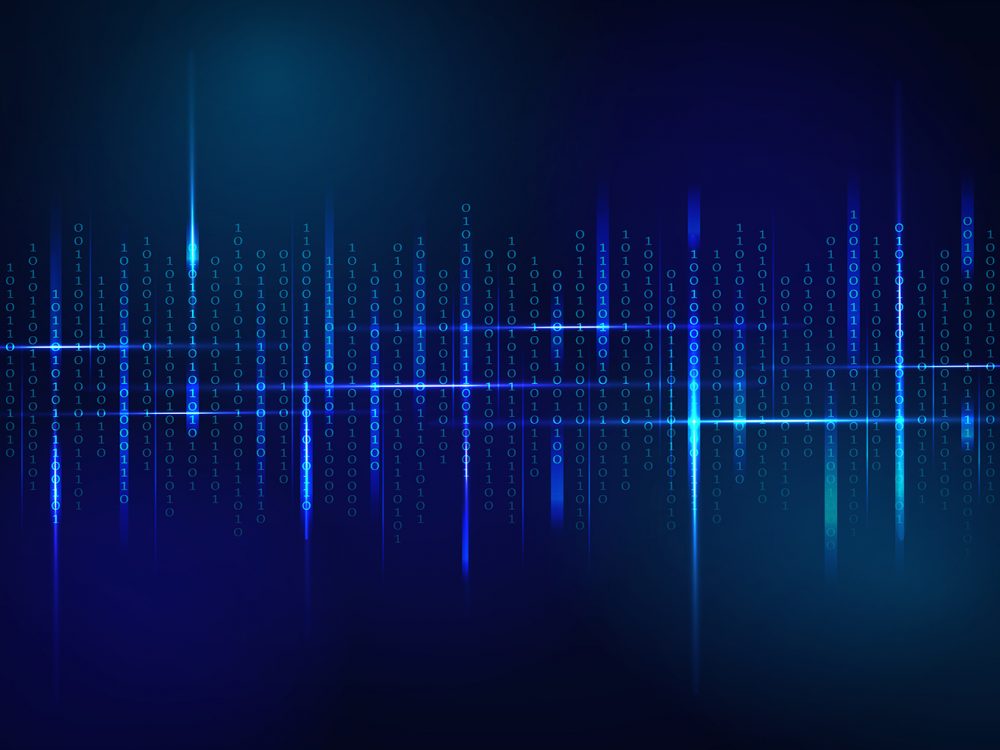 Stream of Binary Code Background