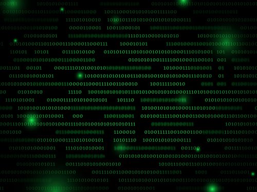 Stream of Binary Code Background