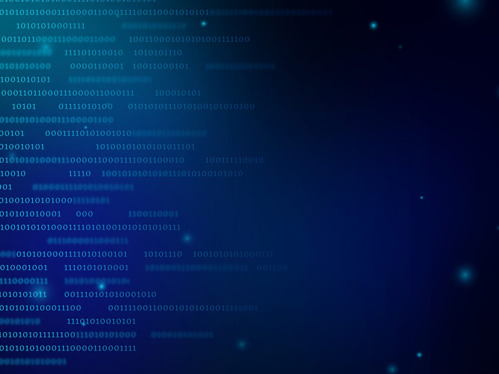 Stream of Binary Code Background