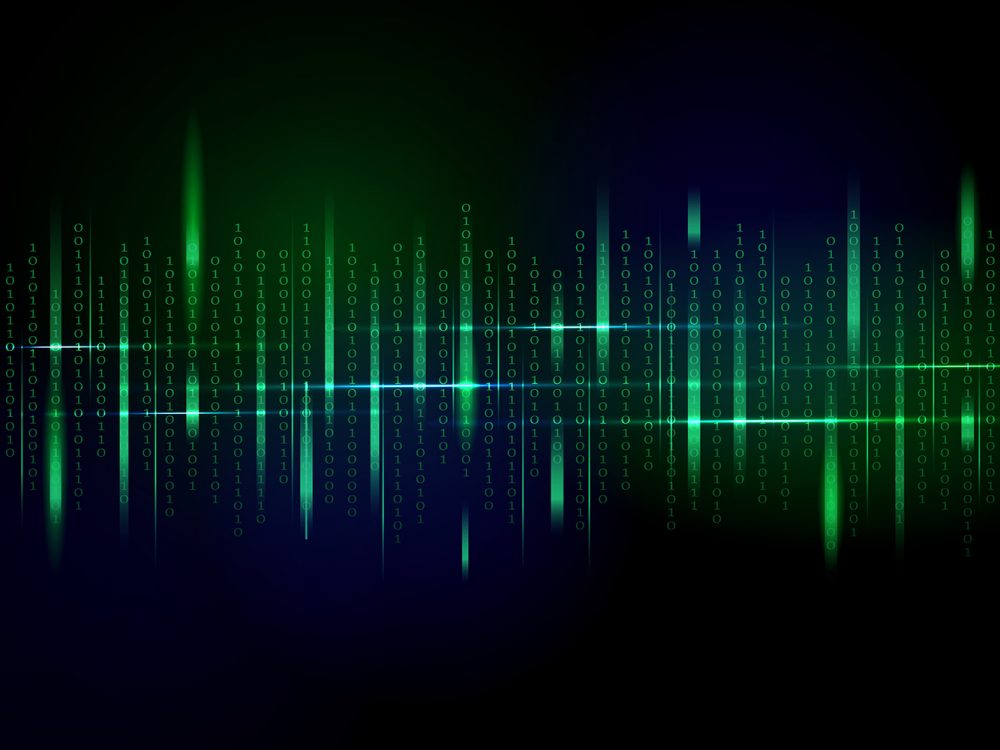 Stream of Binary Code Background