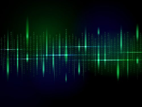 Stream of Binary Code Background