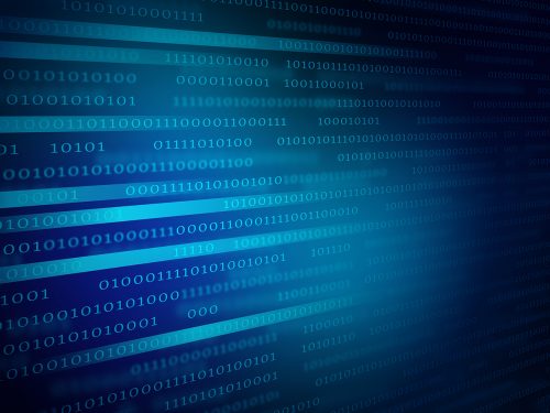 Stream of Binary Code Background