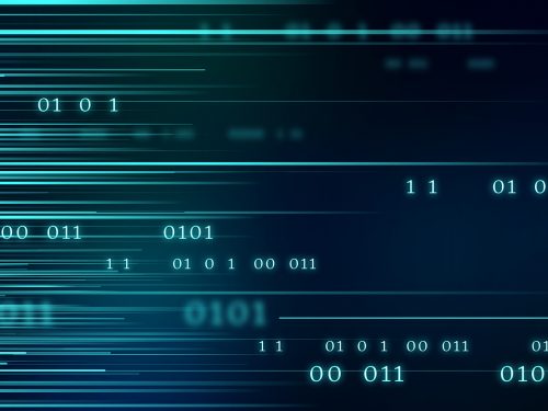 Stream of Binary Code Background