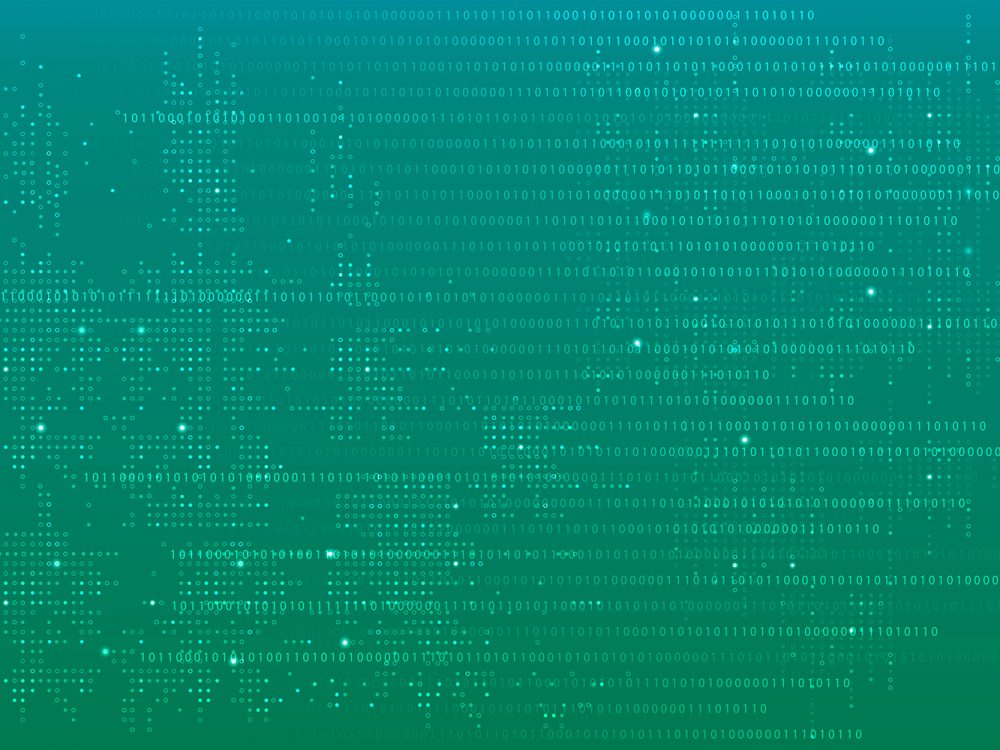 Stream of Binary Code Background