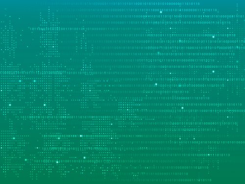 Stream of Binary Code Background