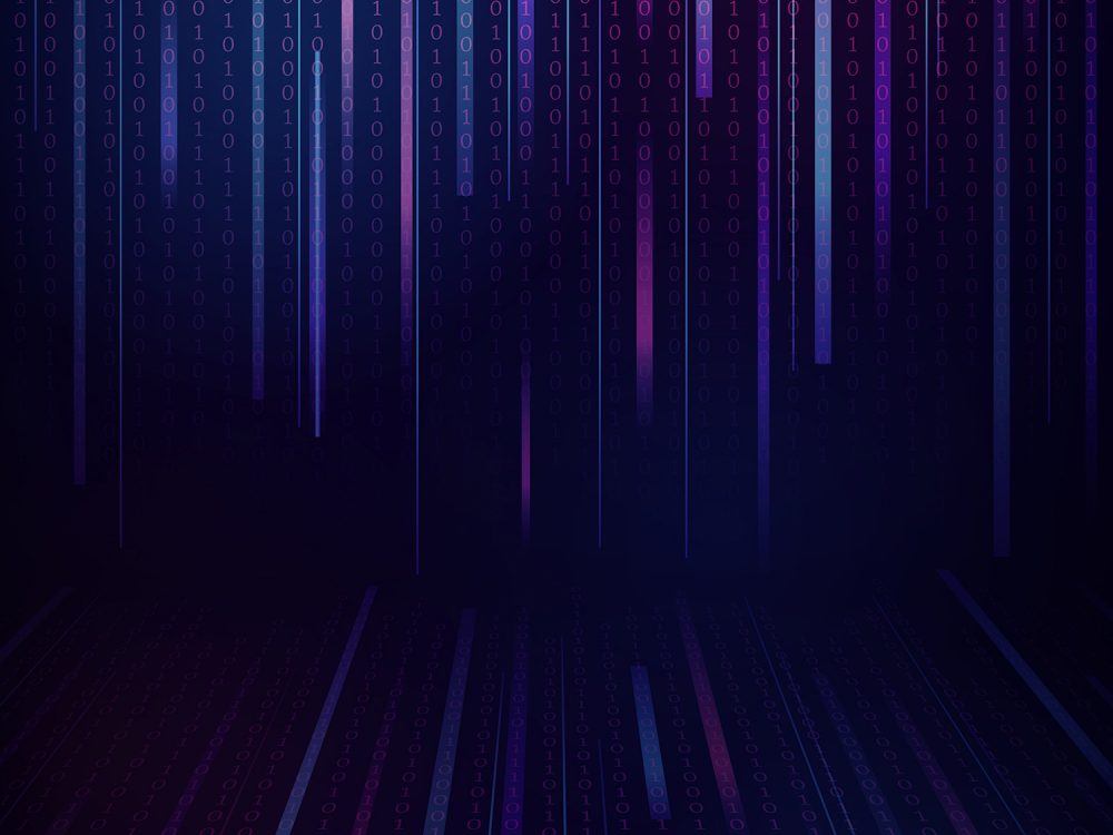 Stream of Binary Code Background