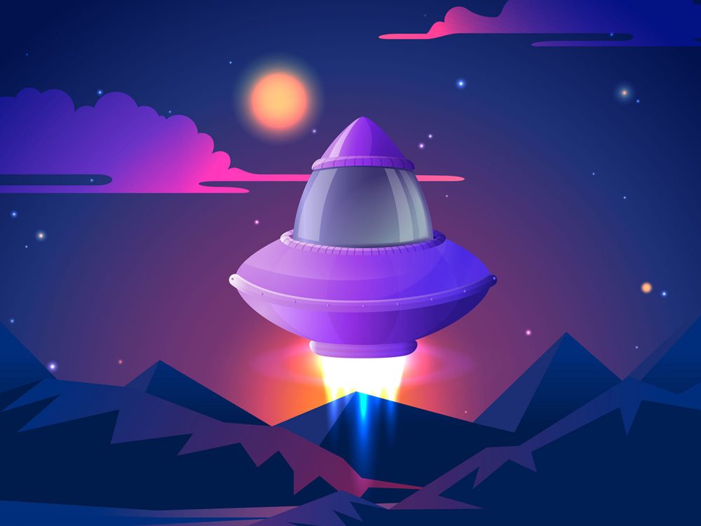 Space Ship Free Vector Illustration