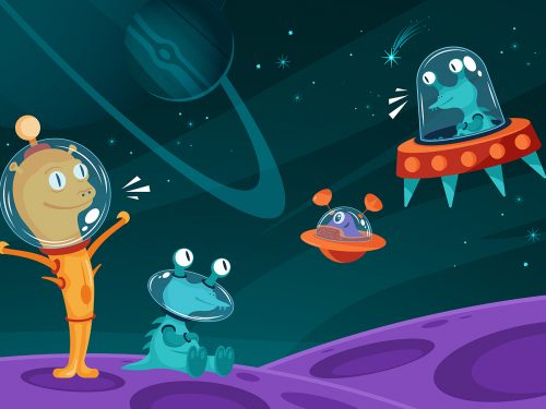 Alien UFO Free Vector Illustration