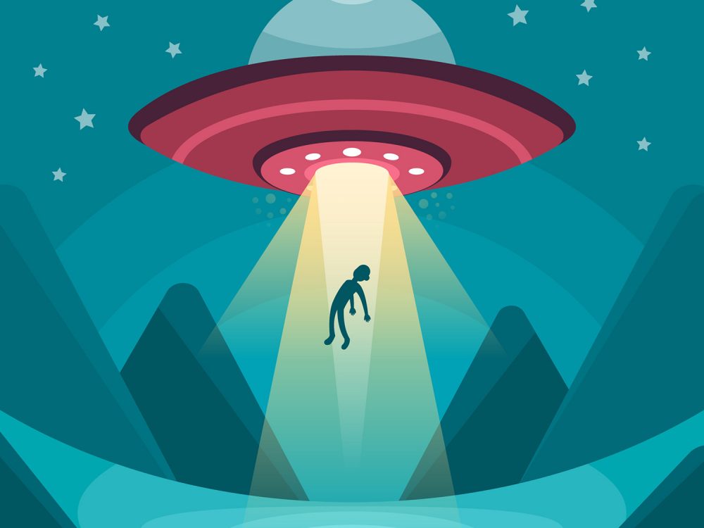 Alien UFO Free Vector Illustration