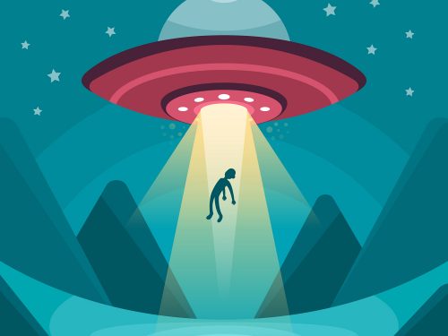 Alien UFO Free Vector Illustration