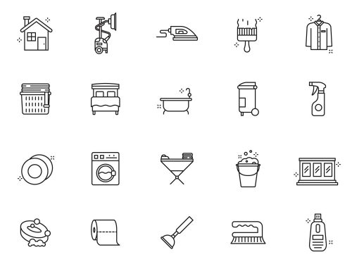 Caretaker Vector Icons