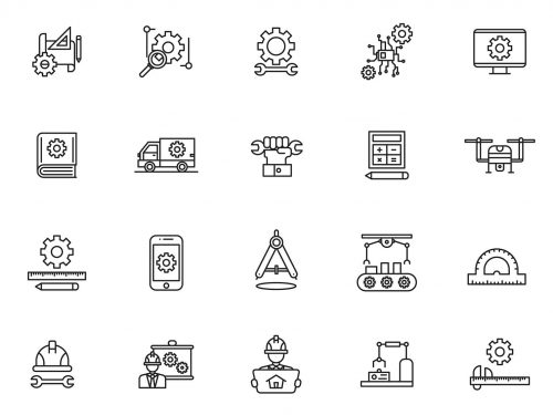 Engineering Line Icons