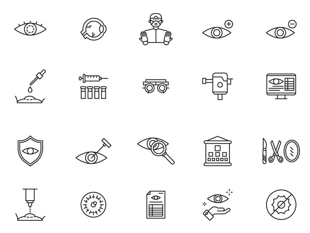 Eye Surgery Line Icons