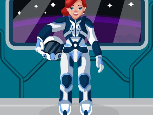 Free Concept Female Astronaut Illustration