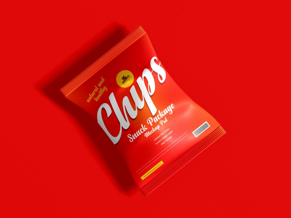 Free Modern Packaging Snack Mockup PSD